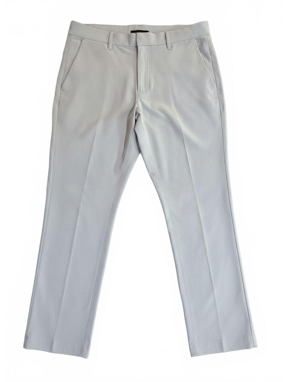 Fabletics Light Gray Athletic Golf Pants Trousers 5 Pocket Performance Men's 34